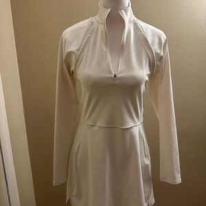 Wilson Women's Tiebreaker Convertible Dress Size Medium Sandrift vory off-White